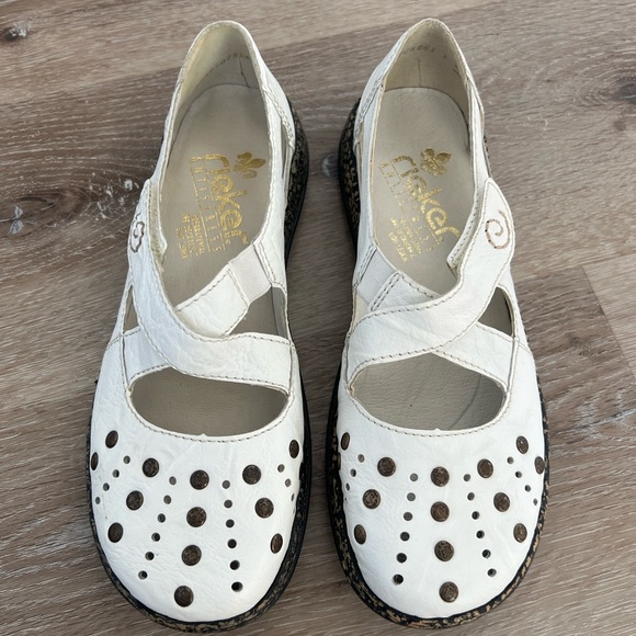 White Rieker Artistress MaryJanes. Super comfy and cute. - Picture 2 of 4